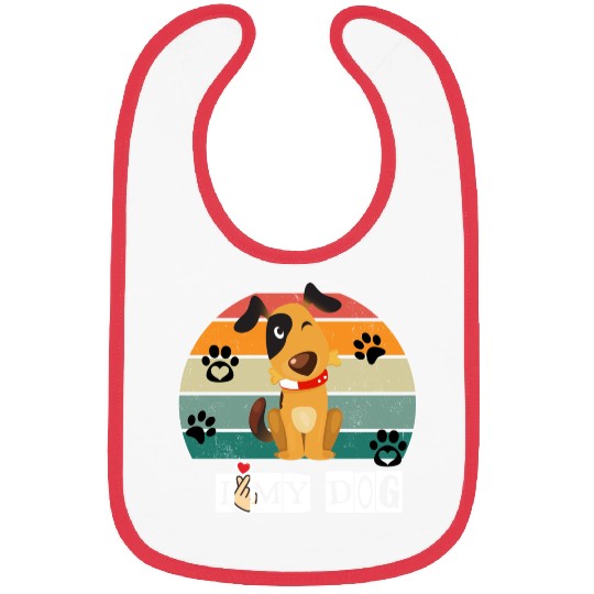 I Love My Dog Bibs