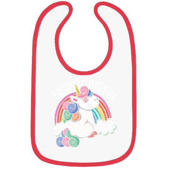 Rainbow Unicorn Satan Love Metal Music Heavy Rock Bibs