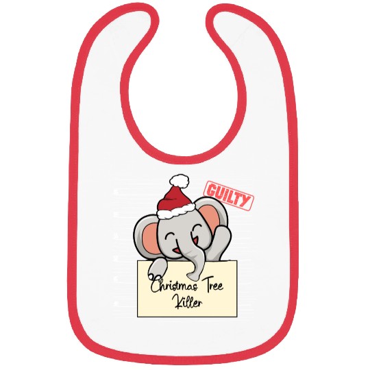 Elephant christmas funny prison Bibs