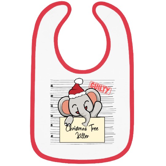 Elephant christmas funny prison Bibs
