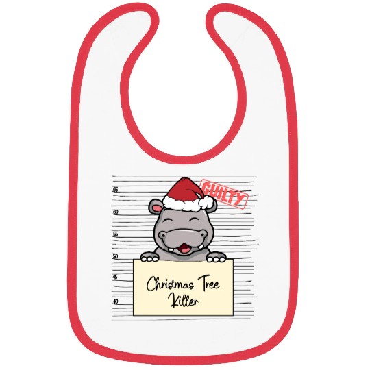 Hippo christmas funny prison Bibs