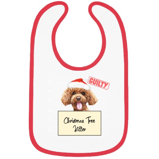 poodle christmas funny prison Bibs