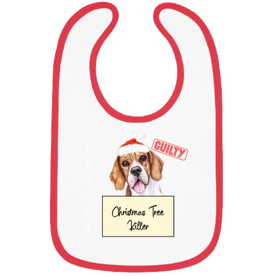 Beagle christmas funny prison Bibs