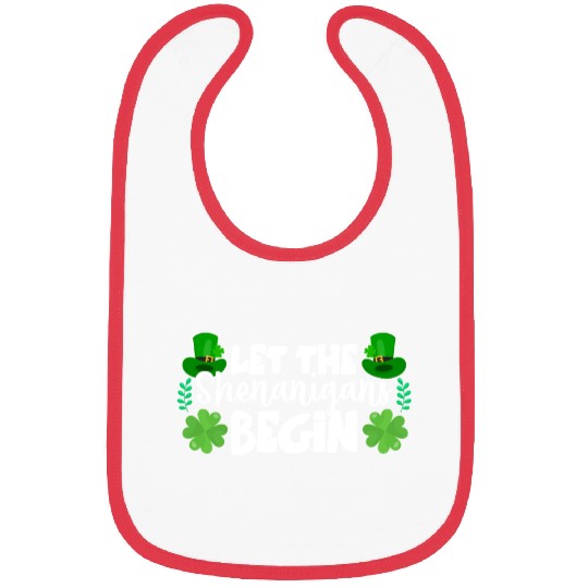 Let The Shenanigans Begin Funny Clovers St Patrick Bibs