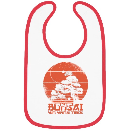 Yin Yang Bonsai Tree Japanese Design Buddhist Zen Bibs