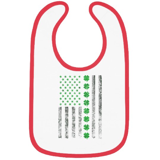 St Patricks Day United States Flag Irish Bibs