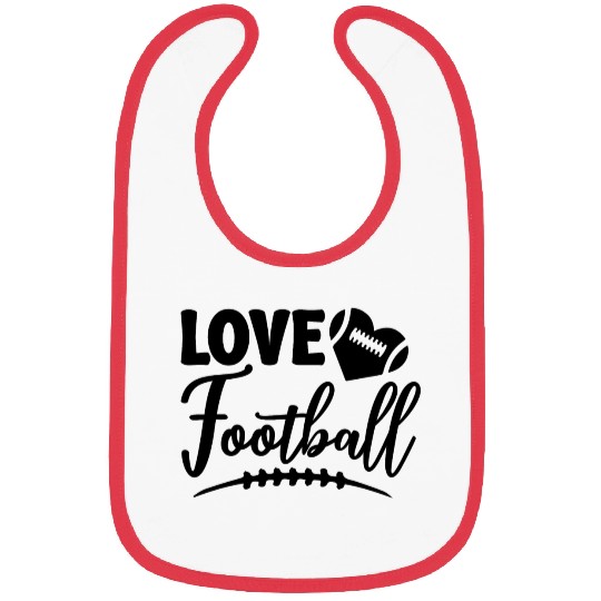 Love Football Game Day American Football Lovers Bibs