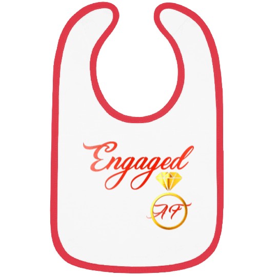 engaged af engagement valentines day Bibs