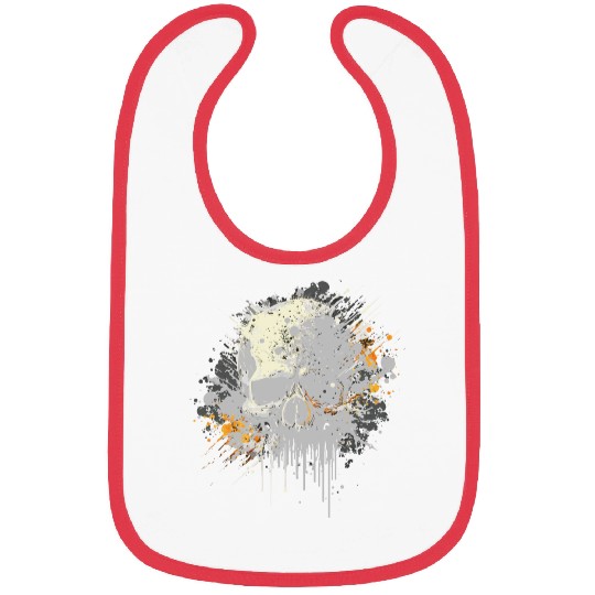 Ink Splatter Skull Bibs