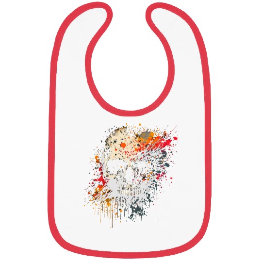 Ink Splatter Skull Bibs