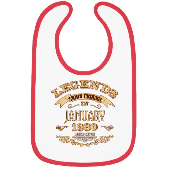 Legends are born in January 1980 Bibs