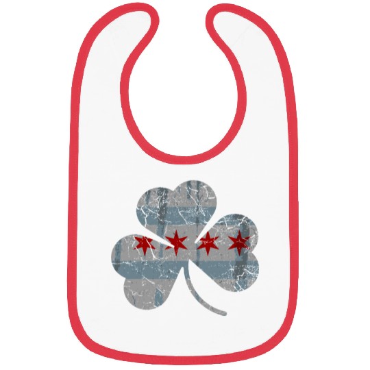 Chicago Flag Shamrock Irish St Patricks Bibs