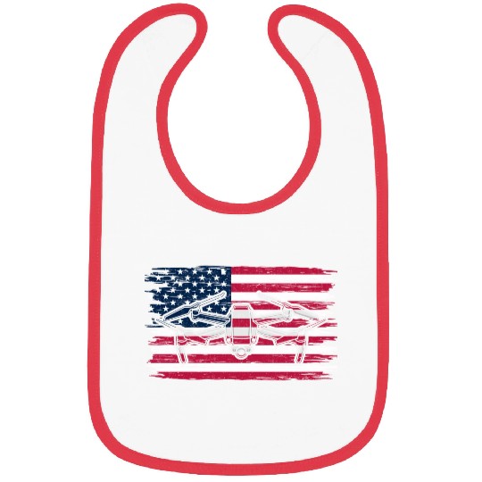 Patriotic Drone Pilot USA Drone Lover Bibs