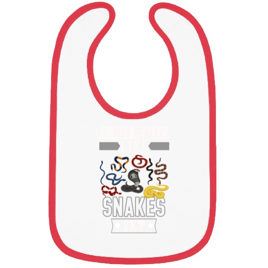 Funny Snake Lover Reptile Girls Boys Bibs