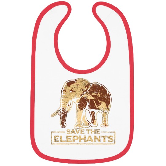 Save The Elephants Elephant Bibs