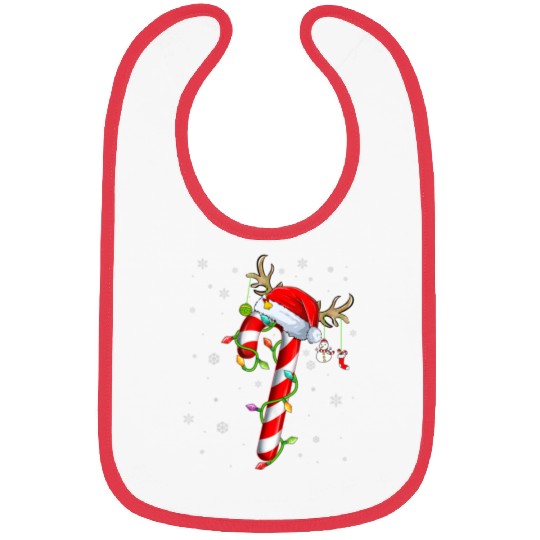 Candy Cane Crew Santa Christmas Lights Xmas Bibs