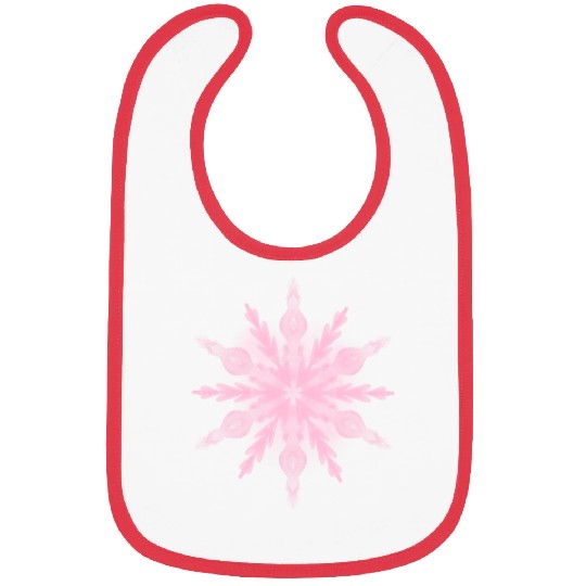 Pink snowflake Bibs