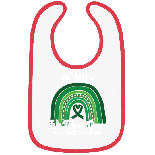 In May We Wear Green Mental Health Bibs