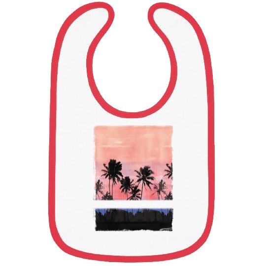 Honolulu Oahu Hawaii Vacation Souvenir Palm Tree Bibs