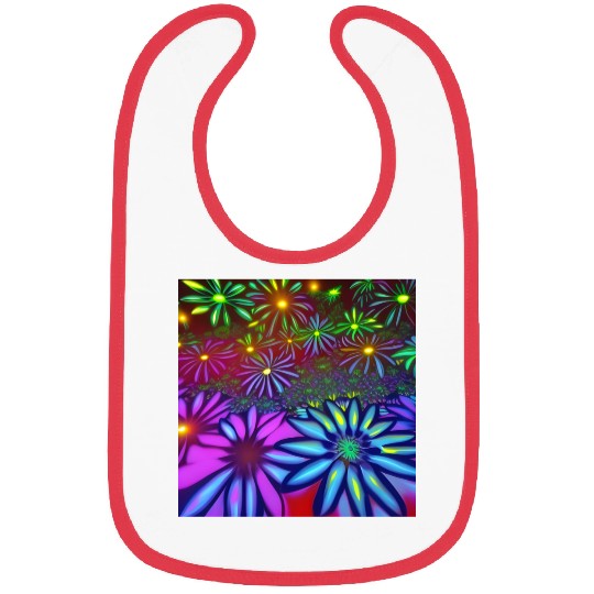 Psychedelic flowers Bibs