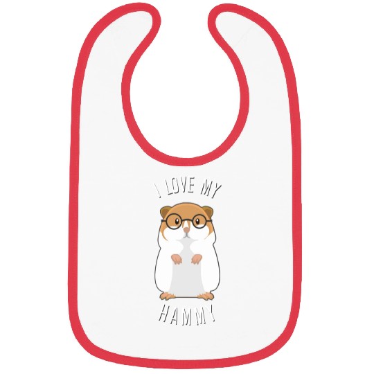 I love my Hammy hamster lover cute gift funny pet Bibs