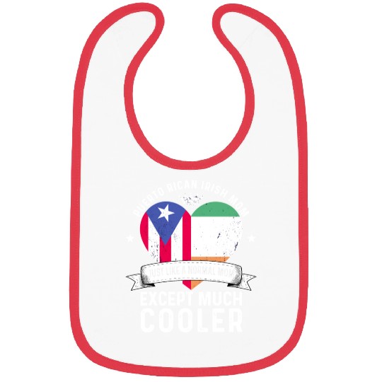 Puerto Rico Flag Ireland Mom Mothers Day Women Bibs