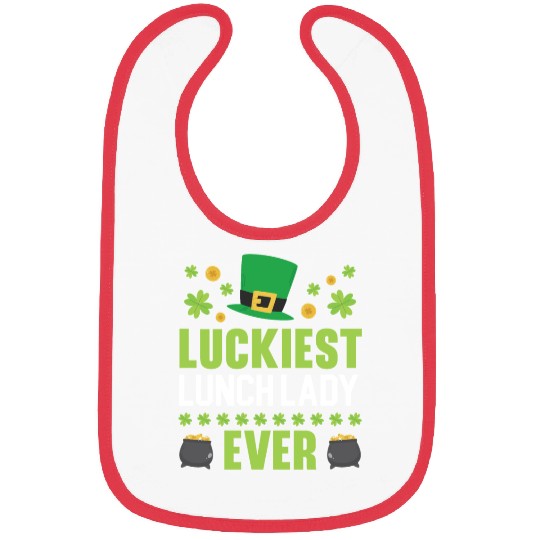 Luckiest Lunch Lady Ever St. Patrick's Day Bibs