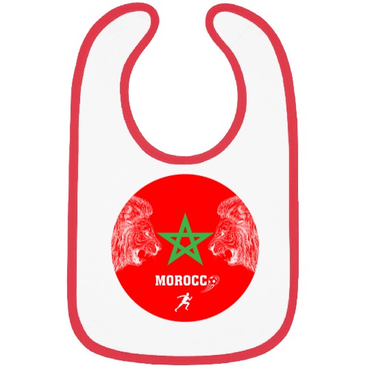 Morocco Soccer Lion Emblem Bibs