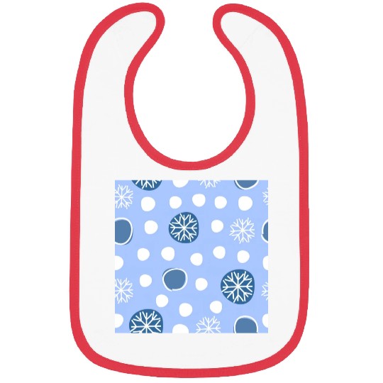 Winter Snowflakes Pattern Bibs