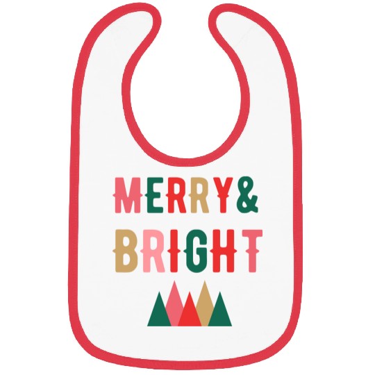 Merry and Bright Christmas tree Bibs