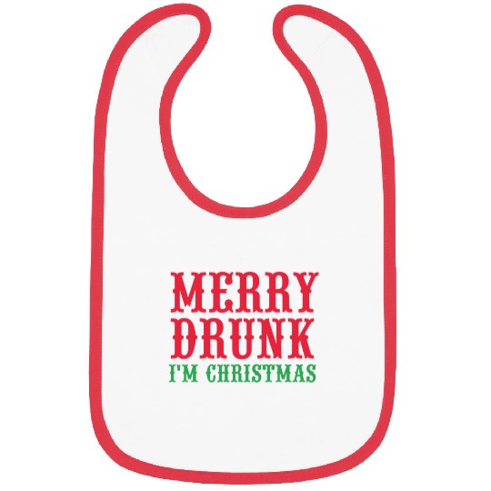 merry drunk i'm christmas Bibs