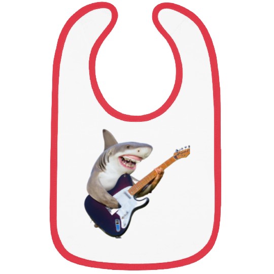 Shark jamming on an electric guitar Bibs