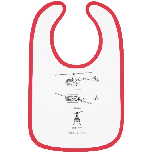 Helicopter Blueprint - Robinson R44 Bibs