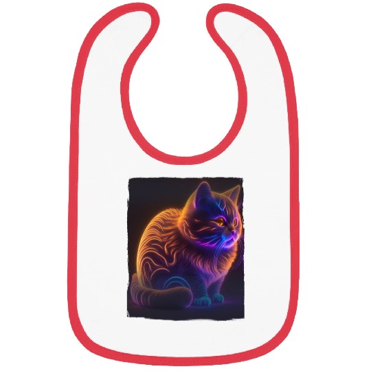Lets Glow Crazy Cat Kitten Fluffy Cat Bibs