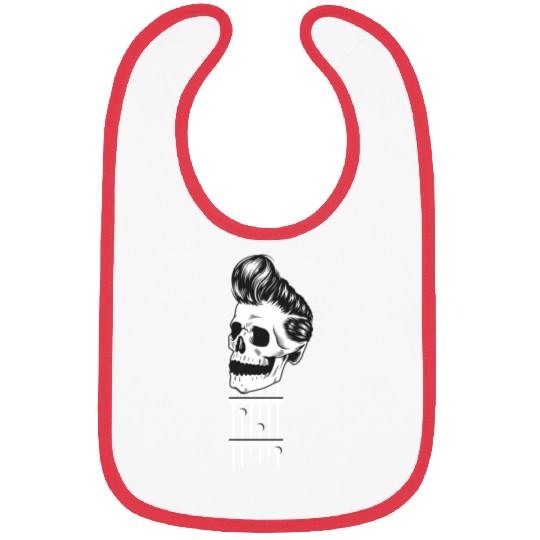 Rock N Roll Skeleton Head -Sweet Rock On Guitar Bibs