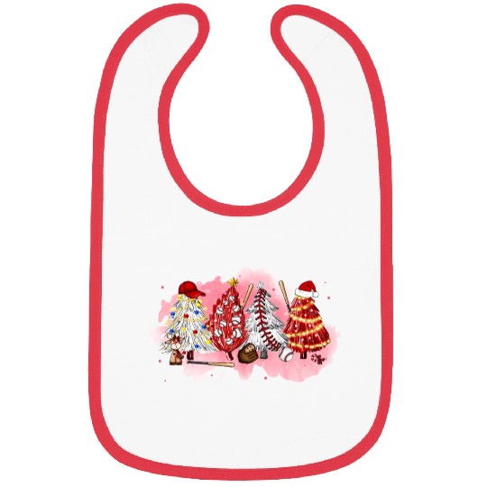 Baseball Xmas Tree Christmas Trees Baseball Lover Bibs
