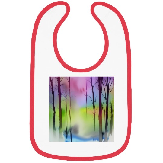 Colorful watercolor simple nature Bibs