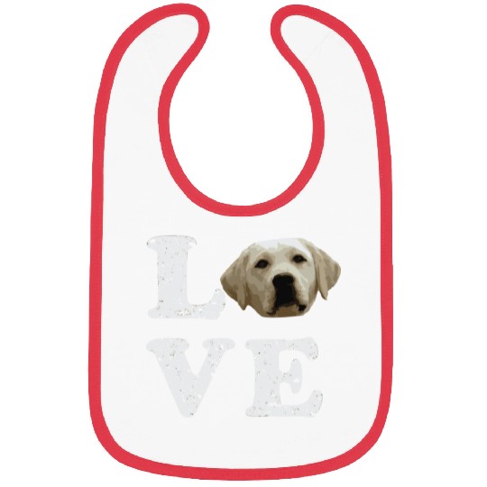 I Love My Yellow Lab Labrador Retriever Dog Bibs