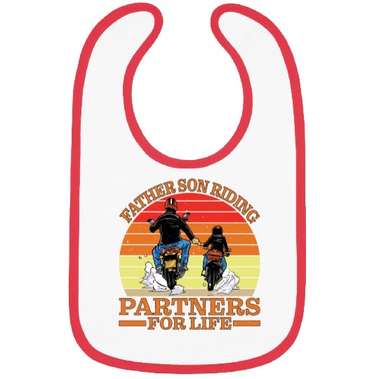 Father Son, Riding Partners For Life 4 Bibs