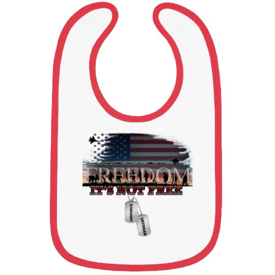 Airforce Veteran Freedom isn't Free Bibs