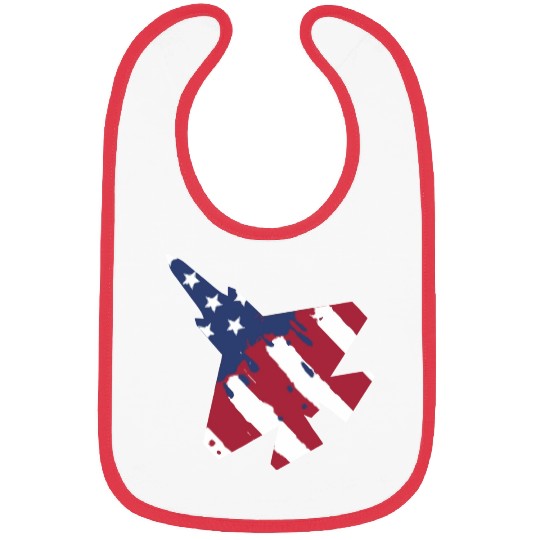 F-35 Lightning Military American Painted Flag Jet Bibs