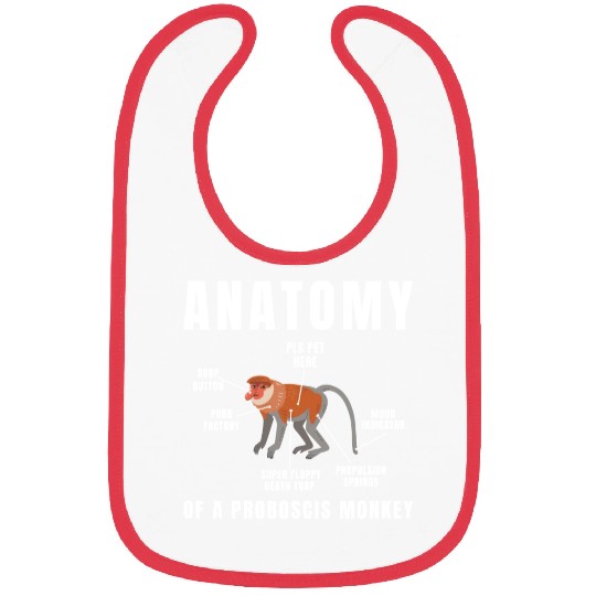 Anatomy Of A Proboscis Monkey, Funny Meme Animal Bibs