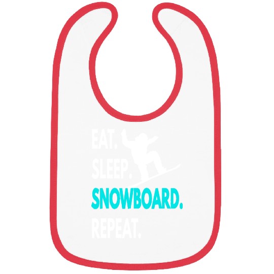 Snowboarding Eat Sleep Snowboard Repeat Bibs