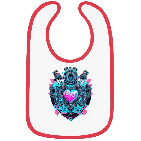Cyborg Heart Bibs