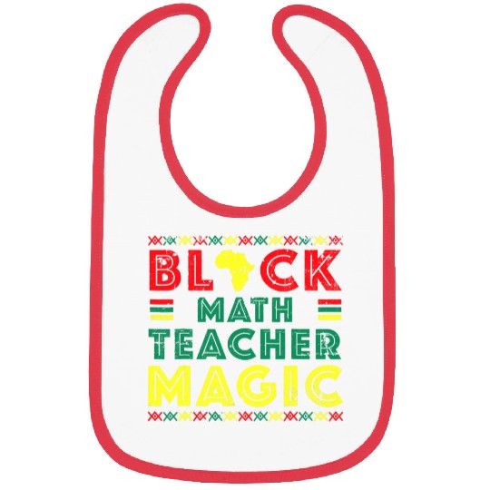 Black Math Teacher Black History Month Afro Bibs
