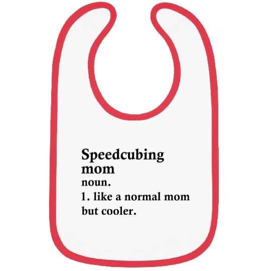 Speedcubing Mom Funny Cuber Definition Bibs