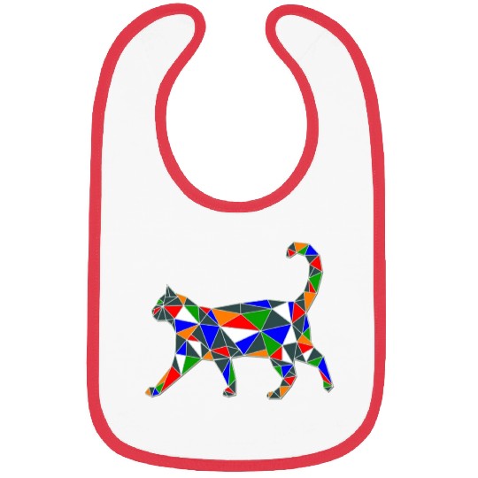 MULTICOLORED CAT Bibs