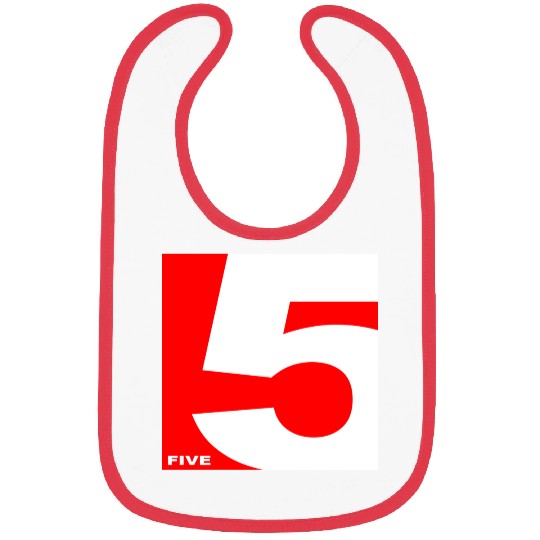 NUMBER 5 RED Bibs