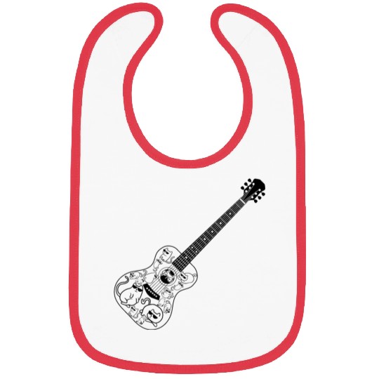 Guitar With Cats Guitar Player Guitar Musician Gui Bibs