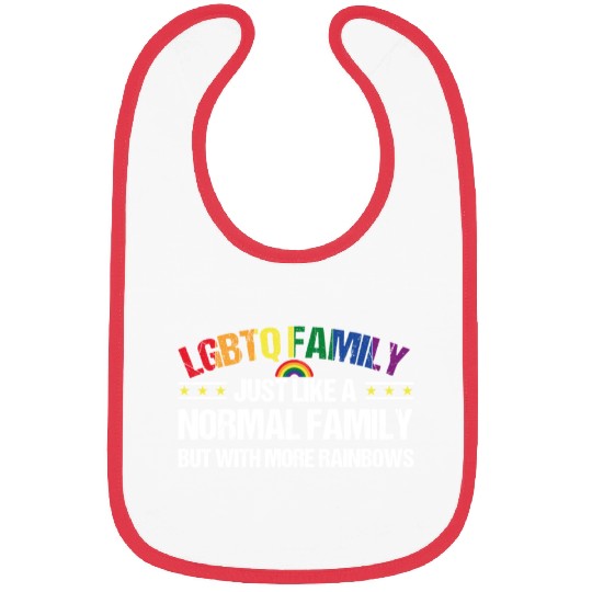 LGBTQ Family Gay Pride Rainbow Bibs